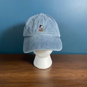 Disney Parks Mickey Mouse Blue Denim Adjustable Cap Hat Size Adult (57-61 cm)